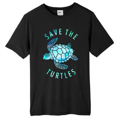 Save The Turtles Sea Turtle Tie Dye Ocean Wildlife Earth Day Tall Fusion ChromaSoft Performance T-Shirt