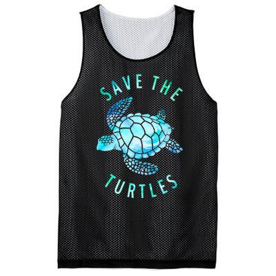 Save The Turtles Sea Turtle Tie Dye Ocean Wildlife Earth Day Mesh Reversible Basketball Jersey Tank