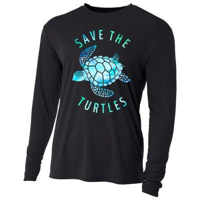 Save The Turtles Sea Turtle Tie Dye Ocean Wildlife Earth Day Cooling Performance Long Sleeve Crew