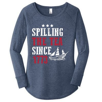 Spilling The Tea Since 1773 Women's Perfect Tri Tunic Long Sleeve Shirt