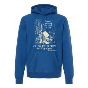 Speaking The Truth In Love Inspirational Christian Cow Gift Premium Hoodie