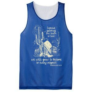 Speaking The Truth In Love Inspirational Christian Cow Gift Mesh Reversible Basketball Jersey Tank