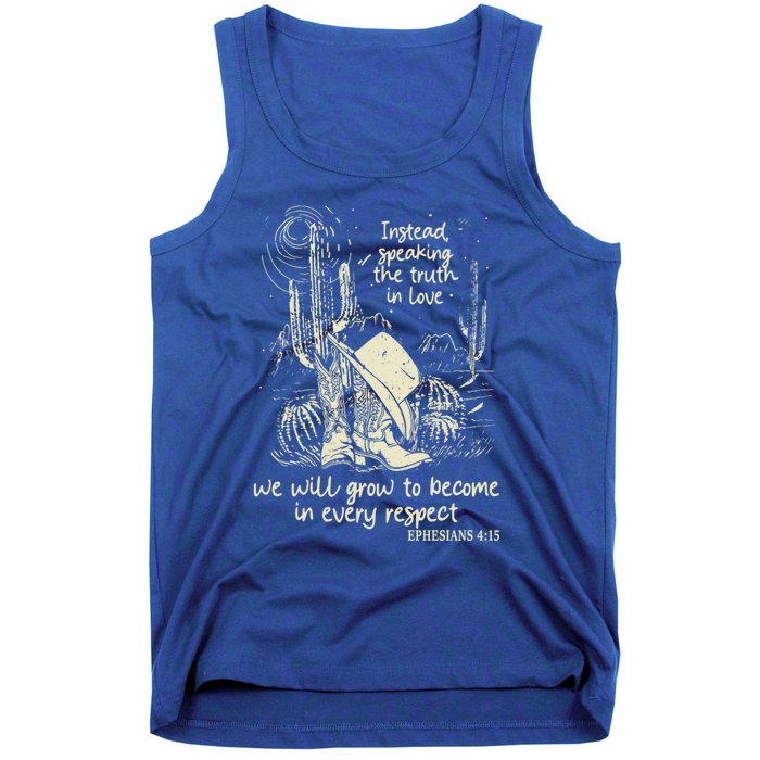 Speaking The Truth In Love Inspirational Christian Cow Gift Tank Top