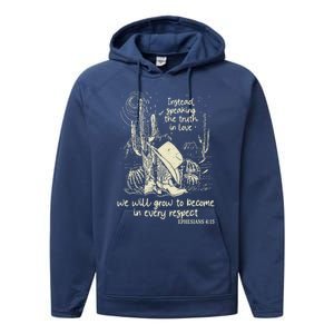 Speaking The Truth In Love Inspirational Christian Cow Gift Performance Fleece Hoodie