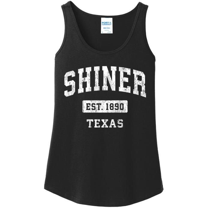 Shiner Texas Tx Vintage Sports Established Ladies Essential Tank