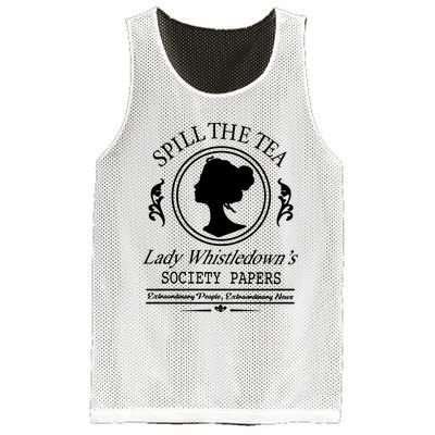 Spill The Tea Lady Whistledowns Mesh Reversible Basketball Jersey Tank