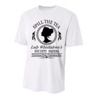 Spill The Tea Lady Whistledowns Performance Sprint T-Shirt