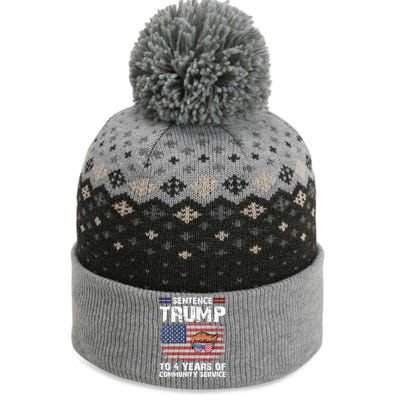 Sentence Trump To 4 Years Of Community Service Trump 2024 Cool Gift The Baniff Cuffed Pom Beanie