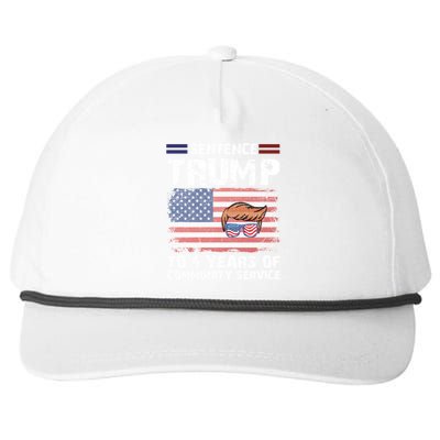 Sentence Trump To 4 Years Of Community Service Trump 2024 Cool Gift Snapback Five-Panel Rope Hat