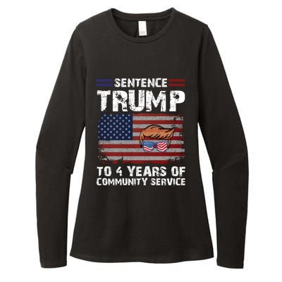 Sentence Trump To 4 Years Of Community Service Trump 2024 Cool Gift Womens CVC Long Sleeve Shirt