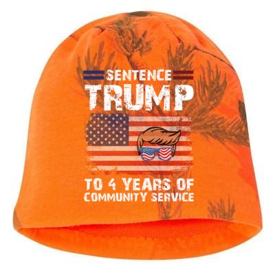 Sentence Trump To 4 Years Of Community Service Trump 2024 Cool Gift Kati - Camo Knit Beanie