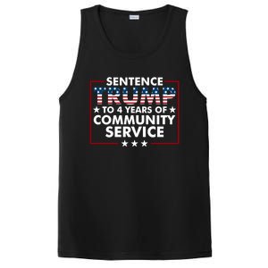 Sentence Trump To 4 Years Of Community Service Usa Flag Funny Gift PosiCharge Competitor Tank