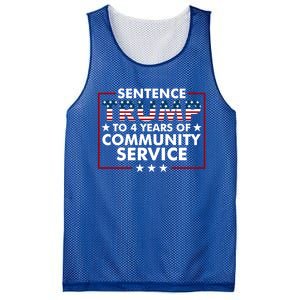 Sentence Trump To 4 Years Of Community Service Usa Flag Funny Gift Mesh Reversible Basketball Jersey Tank