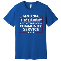 Sentence Trump To 4 Years Of Community Service Usa Flag Funny Gift Premium T-Shirt