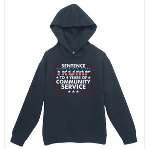 Sentence Trump To 4 Years Of Community Service Usa Flag Funny Gift Urban Pullover Hoodie