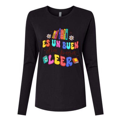 Spanish Teacher Teaching Maestra Es Un Buen Dia Para Leer Womens Cotton Relaxed Long Sleeve T-Shirt