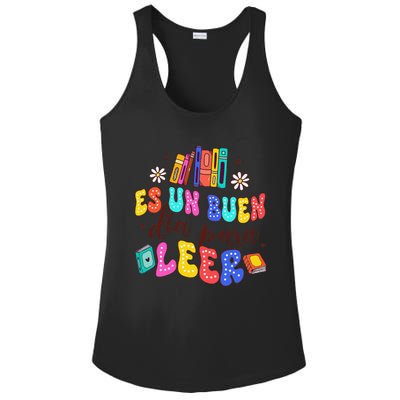 Spanish Teacher Teaching Maestra Es Un Buen Dia Para Leer Ladies PosiCharge Competitor Racerback Tank