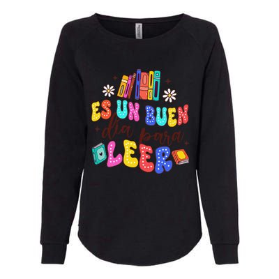 Spanish Teacher Teaching Maestra Es Un Buen Dia Para Leer Womens California Wash Sweatshirt