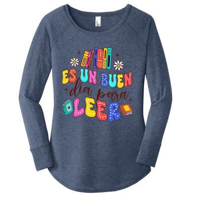 Spanish Teacher Teaching Maestra Es Un Buen Dia Para Leer Women's Perfect Tri Tunic Long Sleeve Shirt