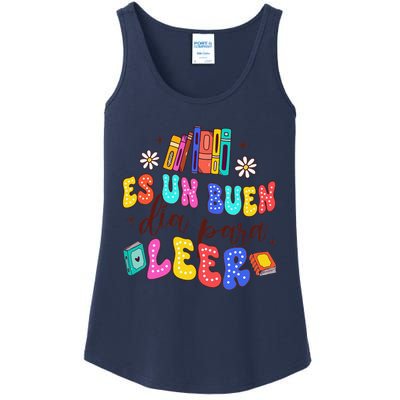 Spanish Teacher Teaching Maestra Es Un Buen Dia Para Leer Ladies Essential Tank