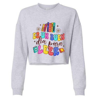 Spanish Teacher Teaching Maestra Es Un Buen Dia Para Leer Cropped Pullover Crew