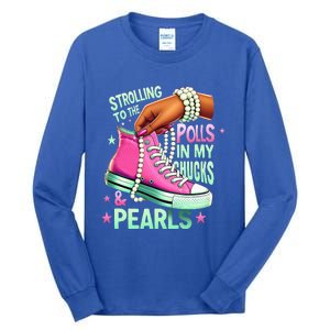 Strolling To The Polls In My Chucks & Pearls Tall Long Sleeve T-Shirt