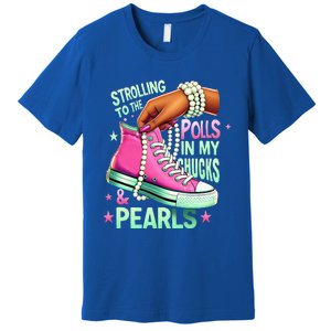 Strolling To The Polls In My Chucks & Pearls Premium T-Shirt