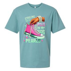 Strolling To The Polls In My Chucks & Pearls Sueded Cloud Jersey T-Shirt