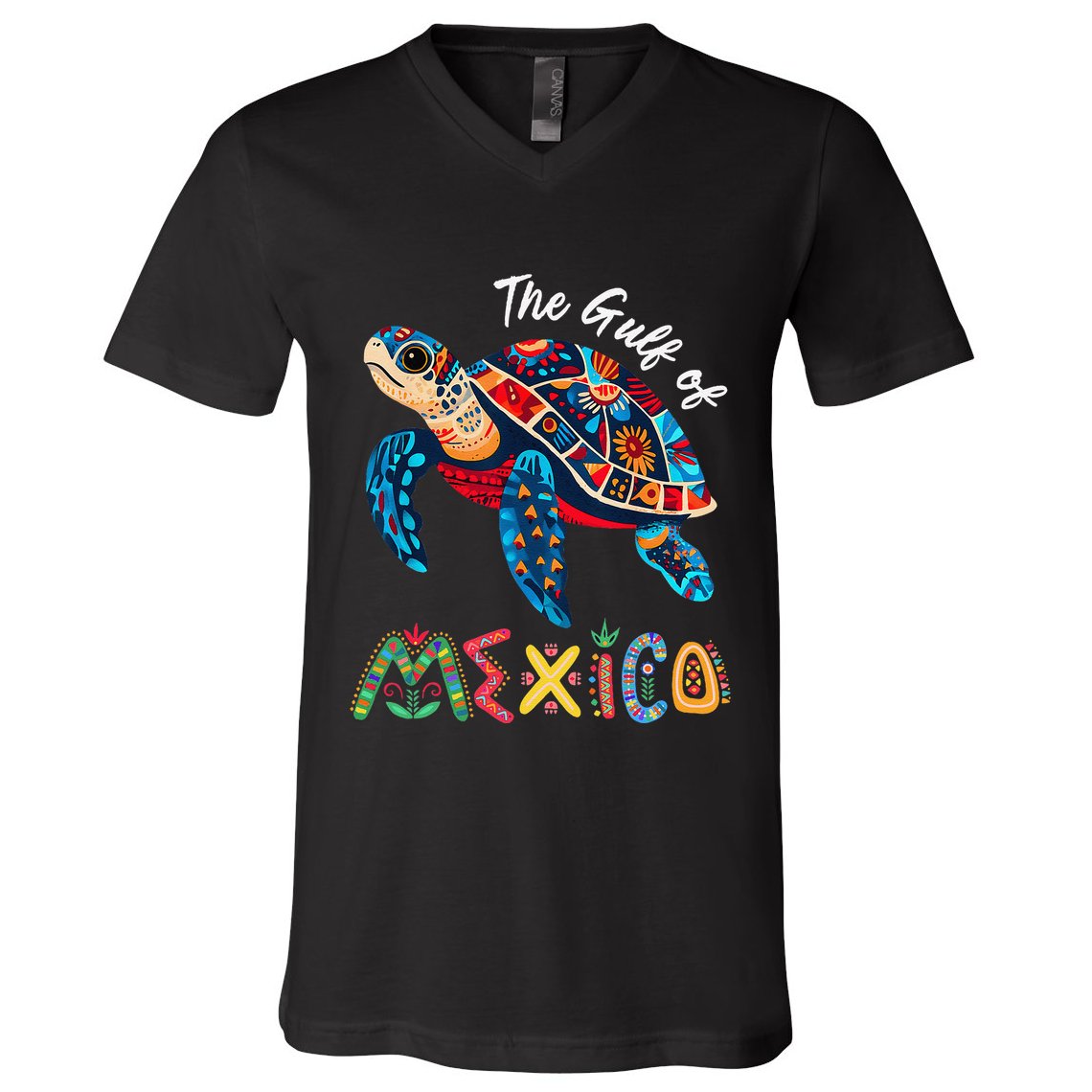 Sea Turtle The Gulf Of Mexico Forever El Golfo De MéXico .Png V-Neck T-Shirt