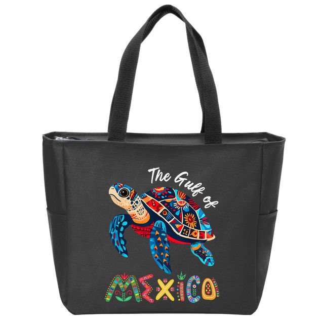 Sea Turtle The Gulf Of Mexico Forever El Golfo De MéXico .Png Zip Tote Bag