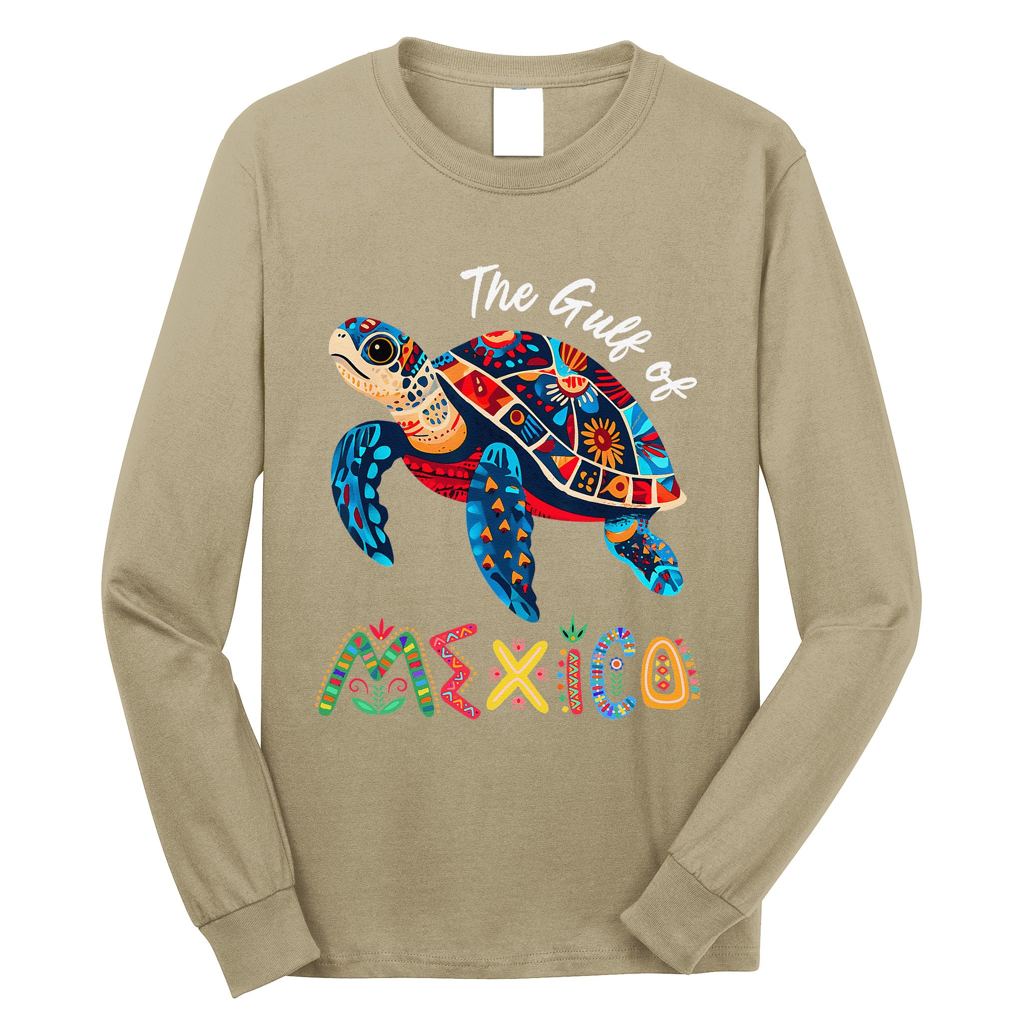 Sea Turtle The Gulf Of Mexico Forever El Golfo De MéXico .Png Long Sleeve Shirt