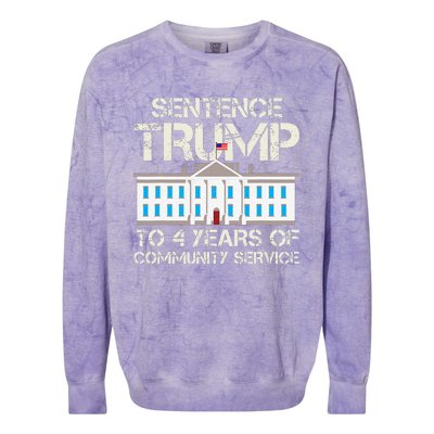 Sentence Trump To 4 Years Of Community Service Colorblast Crewneck Sweatshirt