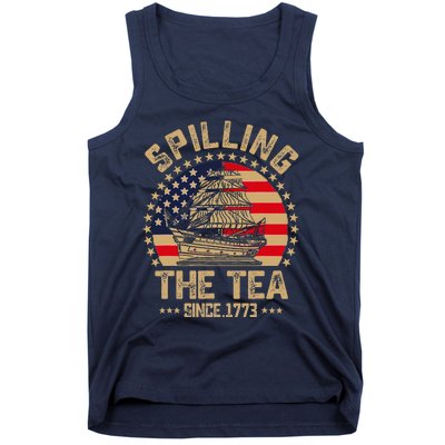 Spilling The Tea Since 1773 Patriotic History Teacher Tank Top