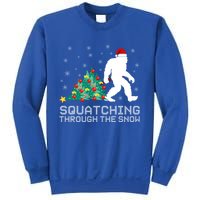 Squatching Through The Snow Bigfoot Christmas Sasquatch Gift Sweatshirt