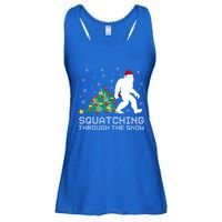 Squatching Through The Snow Bigfoot Christmas Sasquatch Gift Ladies Essential Flowy Tank