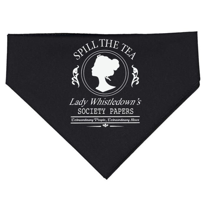 Spill The Tea Lady Whistledowns USA-Made Doggie Bandana