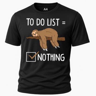 Sloth Tired Todo List Nothing Lazy Sloth Performance Shirt