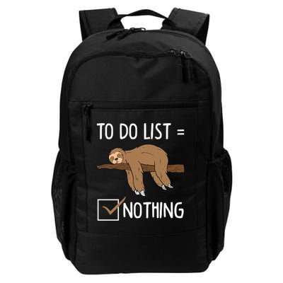 Sloth Tired Todo List Nothing Lazy Sloth Backpack