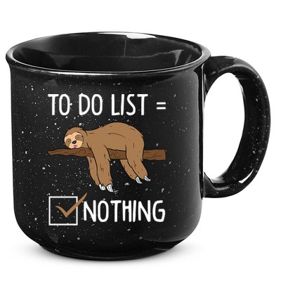 Sloth Tired Todo List Nothing Lazy Sloth 15oz Campfire Ceramic Mug