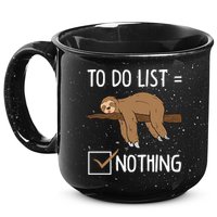 Sloth Tired Todo List Nothing Lazy Sloth 15oz Campfire Ceramic Mug
