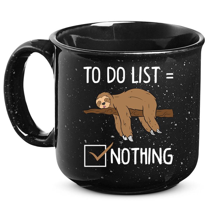 Sloth Tired Todo List Nothing Lazy Sloth 15oz Campfire Ceramic Mug