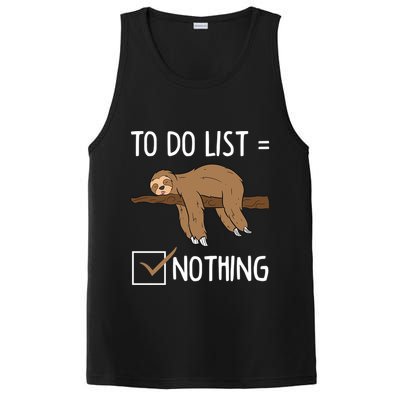 Sloth Tired Todo List Nothing Lazy Sloth PosiCharge Competitor Tank