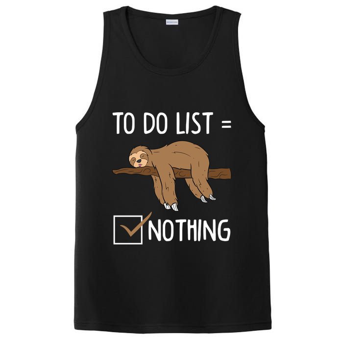 Sloth Tired Todo List Nothing Lazy Sloth PosiCharge Competitor Tank