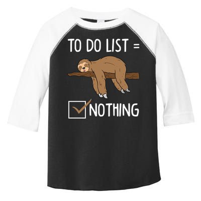 Sloth Tired Todo List Nothing Lazy Sloth Toddler Fine Jersey T-Shirt