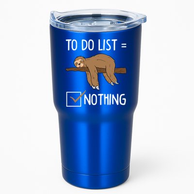 Sloth Tired Todo List Nothing Lazy Sloth Tumbler