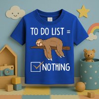 Sloth Tired Todo List Nothing Lazy Sloth Toddler T-Shirt