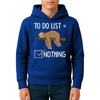 Sloth Tired Todo List Nothing Lazy Sloth Kids Hoodie
