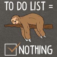 Sloth Tired Todo List Nothing Lazy Sloth Cotton Canvas Backpack
