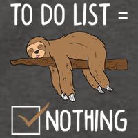Sloth Tired Todo List Nothing Lazy Sloth Vector Backpack