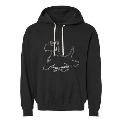 Scottish Terrier Tough Enough To Rock A Beard And Skirt Garment-Dyed Fleece Hoodie